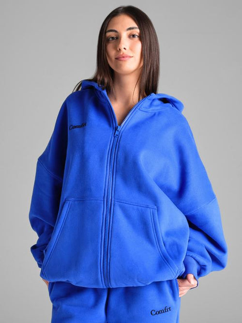 Comfrt Cloud Zip Oversized Hoodie | Ultra-Soft Unisex Zip-Up Sweatshirt – Cozy Layering Piece for Men & Women