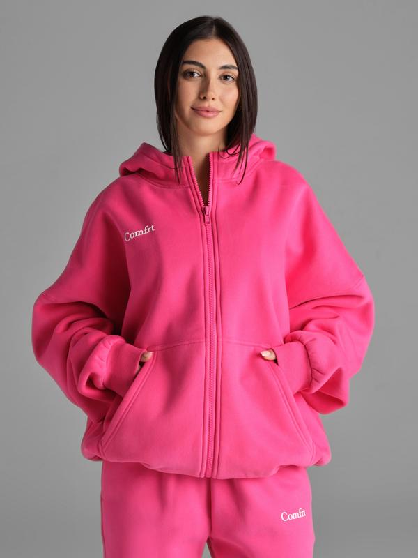 Comfrt Cloud Zip Oversized Hoodie | Ultra-Soft Unisex Zip-Up Sweatshirt – Cozy Layering Piece for Men & Women