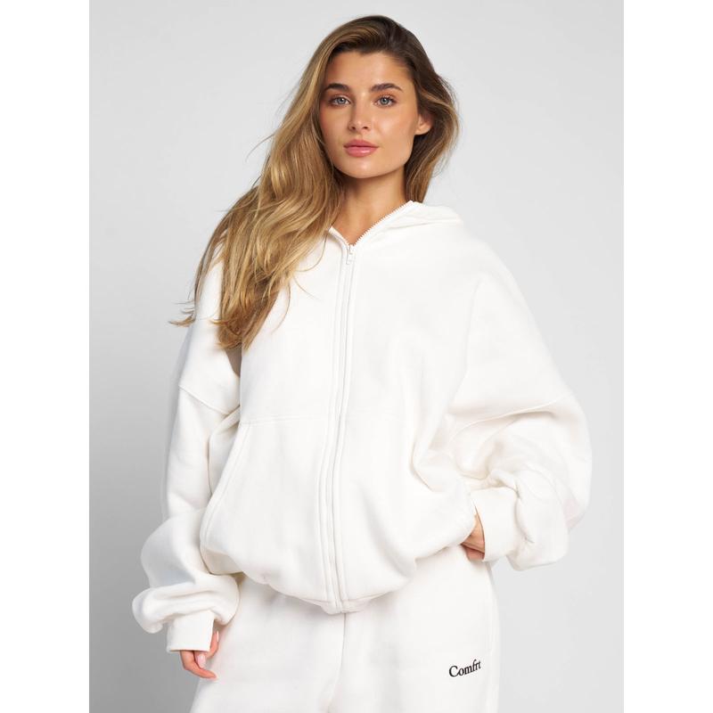 Comfrt Cloud Zip Oversized Hoodie | Ultra-Soft Unisex Zip-Up Sweatshirt – Cozy Layering Piece for Men & Women