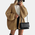 PrettyGarden Women's Oversized Cardigan Sweater | Long Lantern Sleeve Open Front Knit – Lightweight Fall Knitwear for Casual Layering