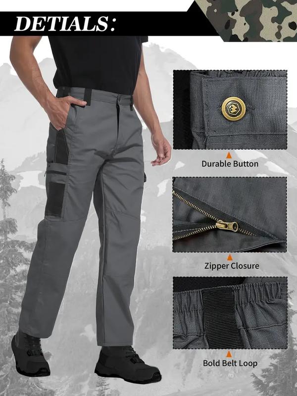 HOMUG Men's Solid Color Tactical Work Pants,230g/m² new fabric，