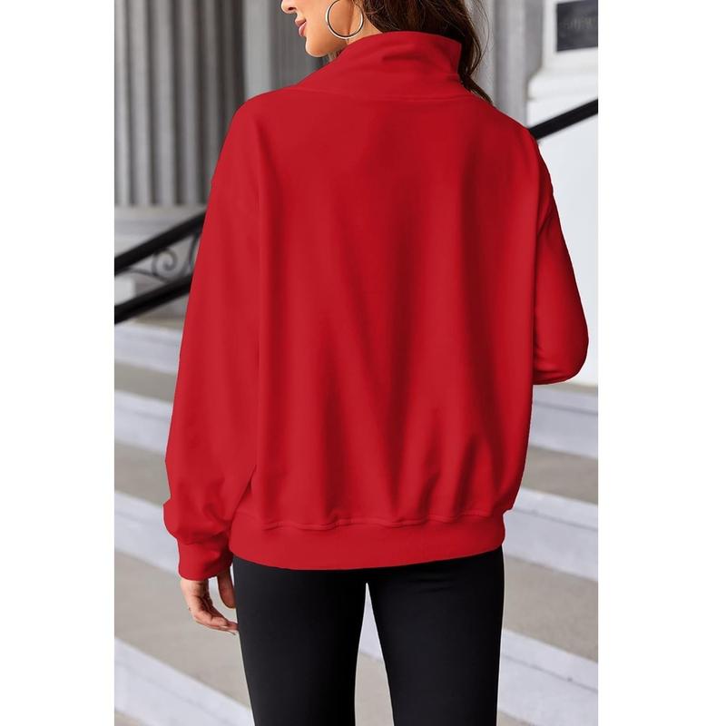 FISOEW Oversized Turtleneck Sweatshirt | Cozy Long Sleeve Pullover in Grey – Relaxed Fall Fashion for Women, Everyday Layering