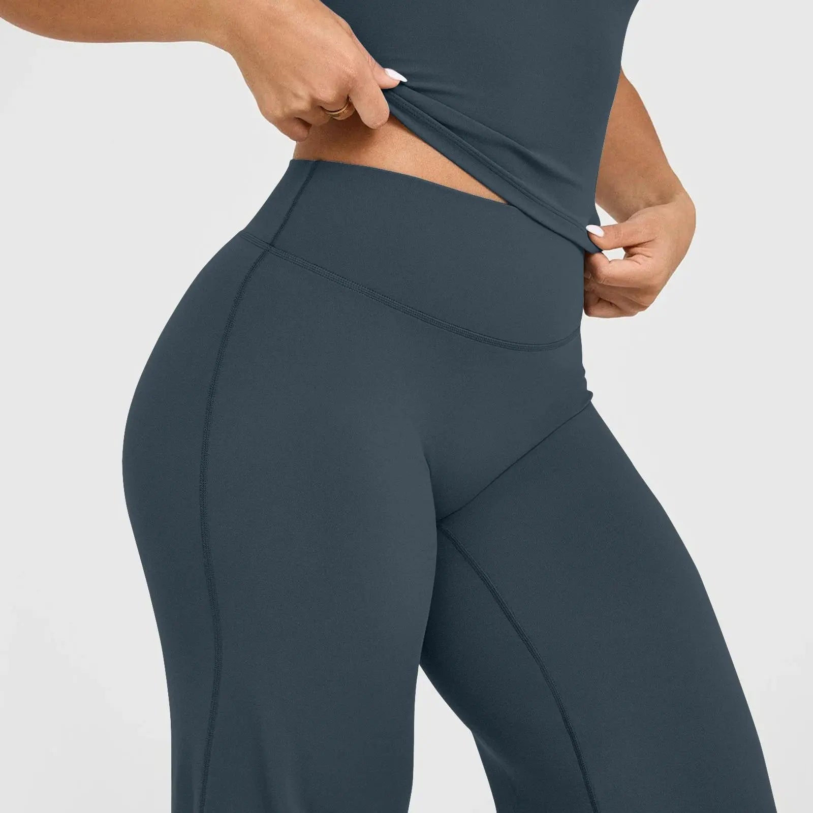 RICH BRIA Women's High Waisted Wide Leg Yoga Pants | Loose-Fit Soft Elastic Trousers with Stretchy Fabric – Casual Comfort for Daily Wear