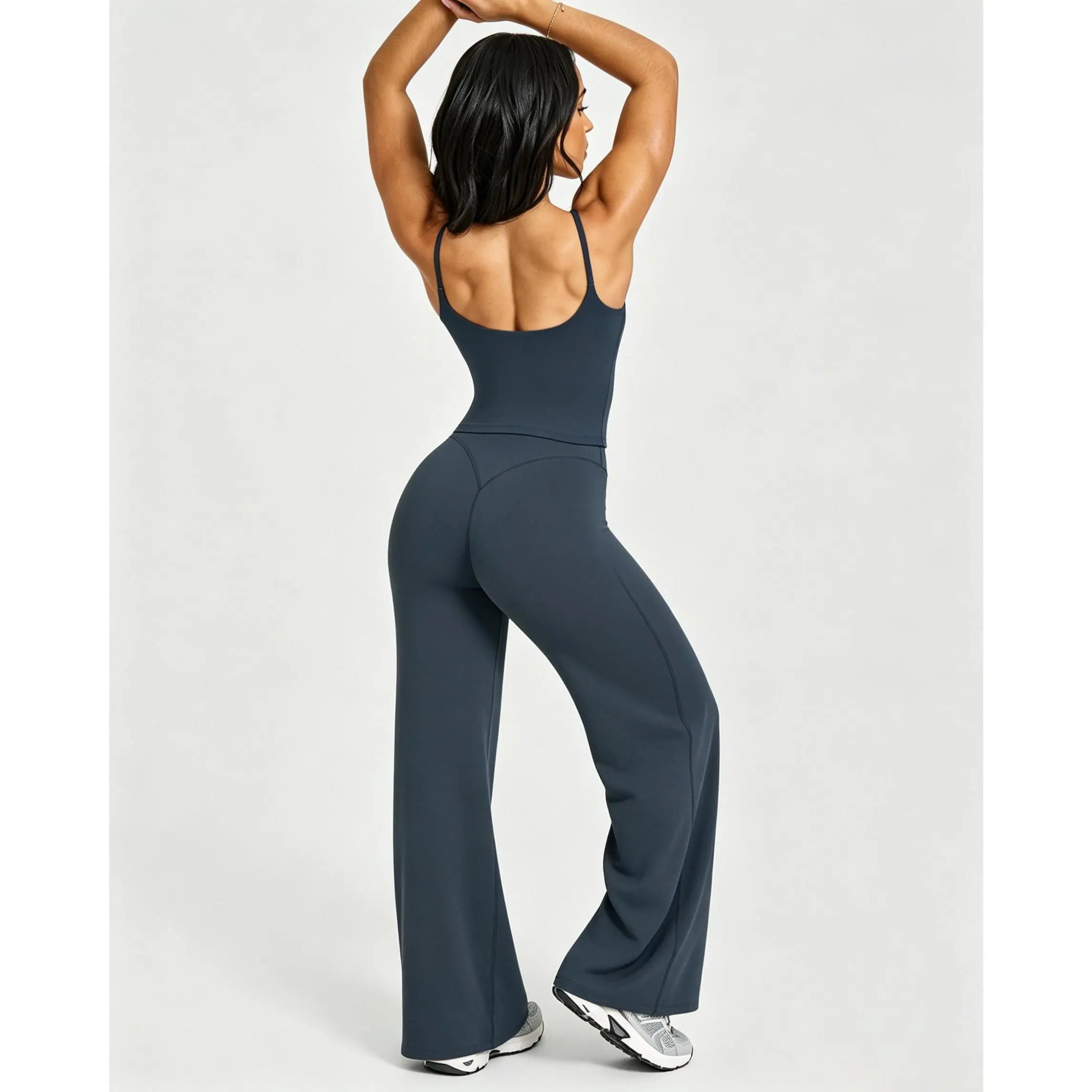 RICH BRIA Women's High Waisted Wide Leg Yoga Pants | Loose-Fit Soft Elastic Trousers with Stretchy Fabric – Casual Comfort for Daily Wear