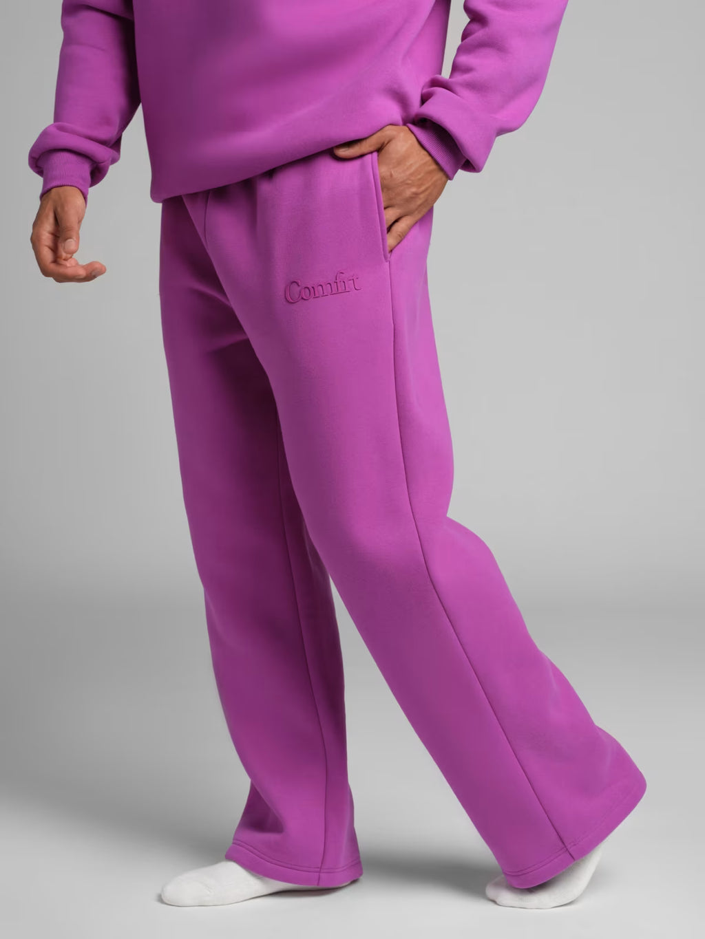 Comfrt Minimalist Straight Leg Sweatpants | Stretchy Athleisure Bottoms with Relaxed Fit – Casual Comfort for Everyday Wear