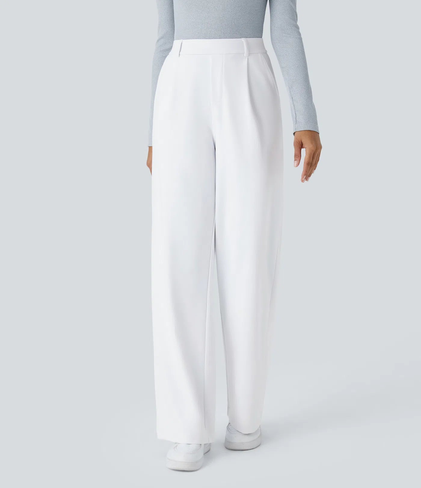 Halara Flex High Waisted Straight Leg Work Pants | Side Pocket Trousers with Stretchy Fabric – Smart Casual Pants for Office & Weekend