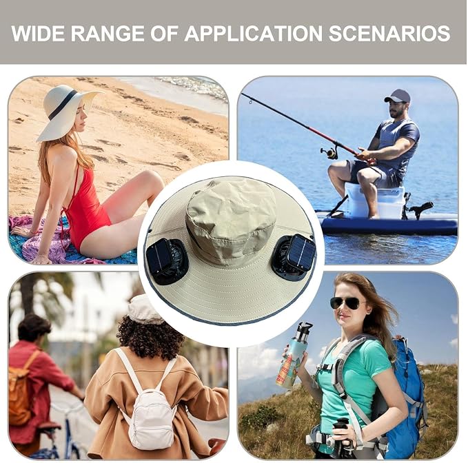 Powered Outdoor Cooling Fan Hat
