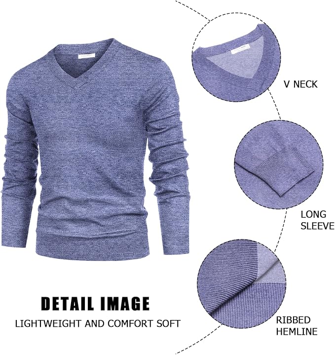 COOFANDY Men's Ribbed Knit Crew Neck Sweater | Lightweight Soft Pullover – Classic Casual Top for Office & Everyday Wear