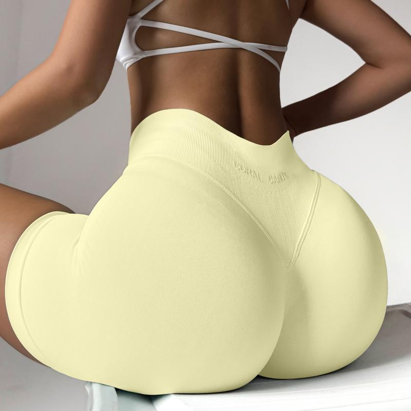 Coral Canton High Waist Sports Shorts | Booty Lifting Workout Shorts with Tummy Control – Sculpting Fit for Gym, Run & Everyday