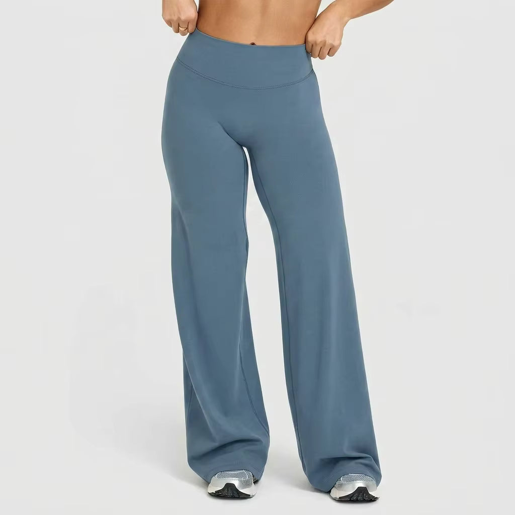 RICH BRIA Women's High Waisted Wide Leg Yoga Pants | Loose-Fit Soft Elastic Trousers with Stretchy Fabric – Casual Comfort for Daily Wear