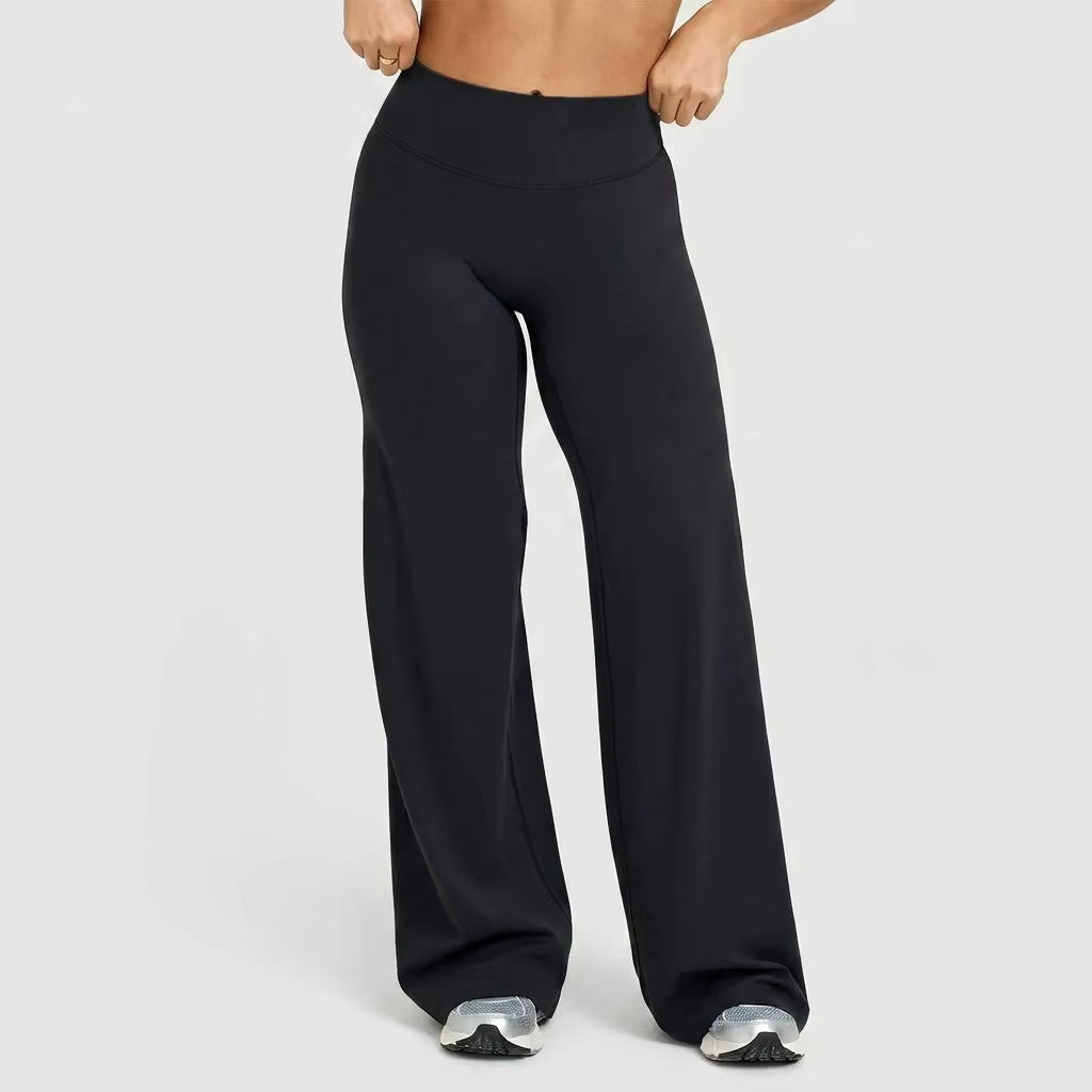 RICH BRIA Women's High Waisted Wide Leg Yoga Pants | Loose-Fit Soft Elastic Trousers with Stretchy Fabric – Casual Comfort for Daily Wear