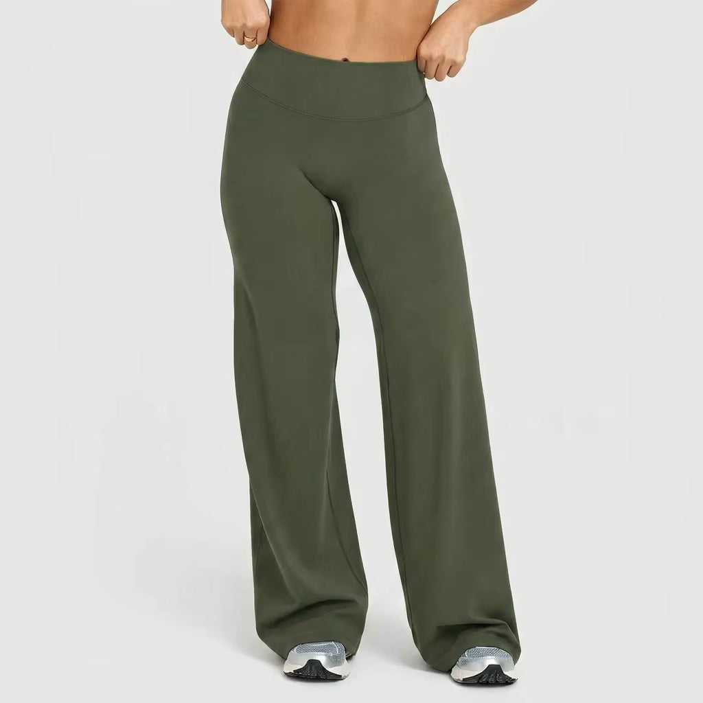 RICH BRIA Women's High Waisted Wide Leg Yoga Pants | Loose-Fit Soft Elastic Trousers with Stretchy Fabric – Casual Comfort for Daily Wear