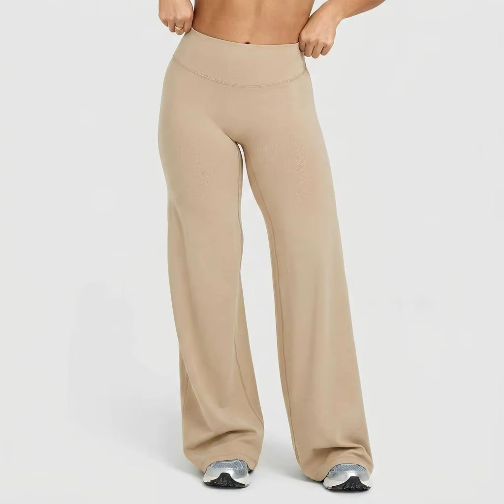 RICH BRIA Women's High Waisted Wide Leg Yoga Pants | Loose-Fit Soft Elastic Trousers with Stretchy Fabric – Casual Comfort for Daily Wear