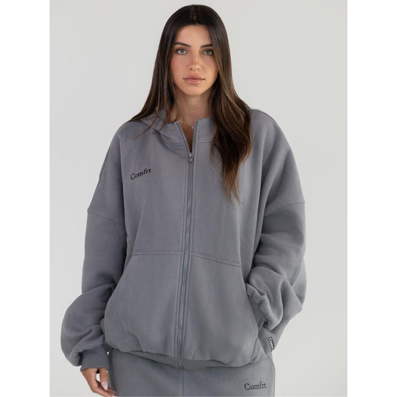 Comfrt Cloud Zip Oversized Hoodie | Ultra-Soft Unisex Zip-Up Sweatshirt – Cozy Layering Piece for Men & Women