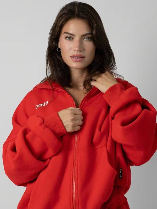 Comfrt Cloud Zip Oversized Hoodie | Ultra-Soft Unisex Zip-Up Sweatshirt – Cozy Layering Piece for Men & Women