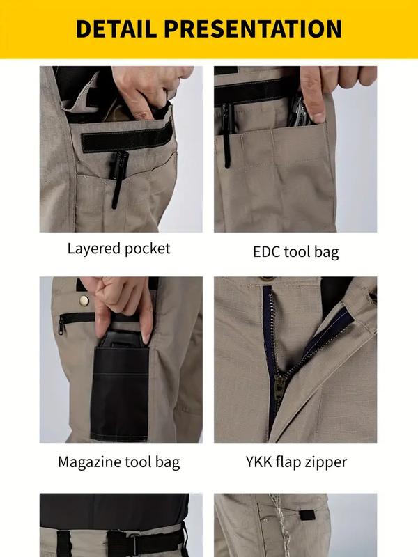 HOMUG Men's Solid Color Tactical Work Pants,230g/m² new fabric，