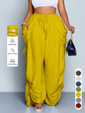 Women's High Waist Wide Leg Pants | Loose-Fit Casual Trousers in All-Season Woven Fabric – Versatile for Commute, Travel & Weekend Wear