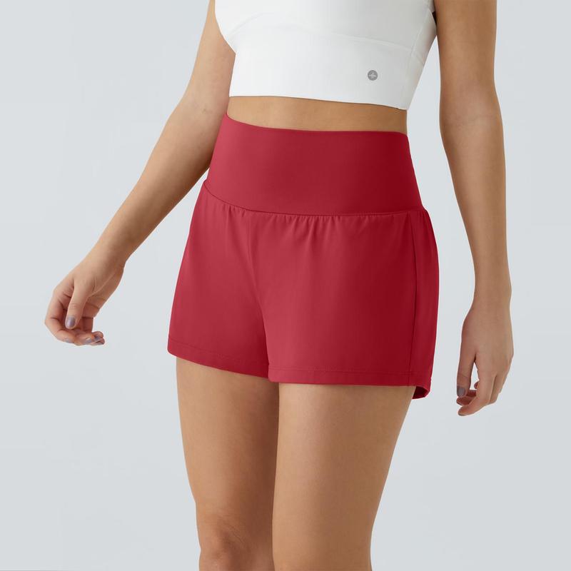 Halara 2-Piece High Waisted Yoga Shorts 3" | 2-in-1 Set with Back Pocket & Hidden Side Pocket – Secure Storage for Phone & Keys